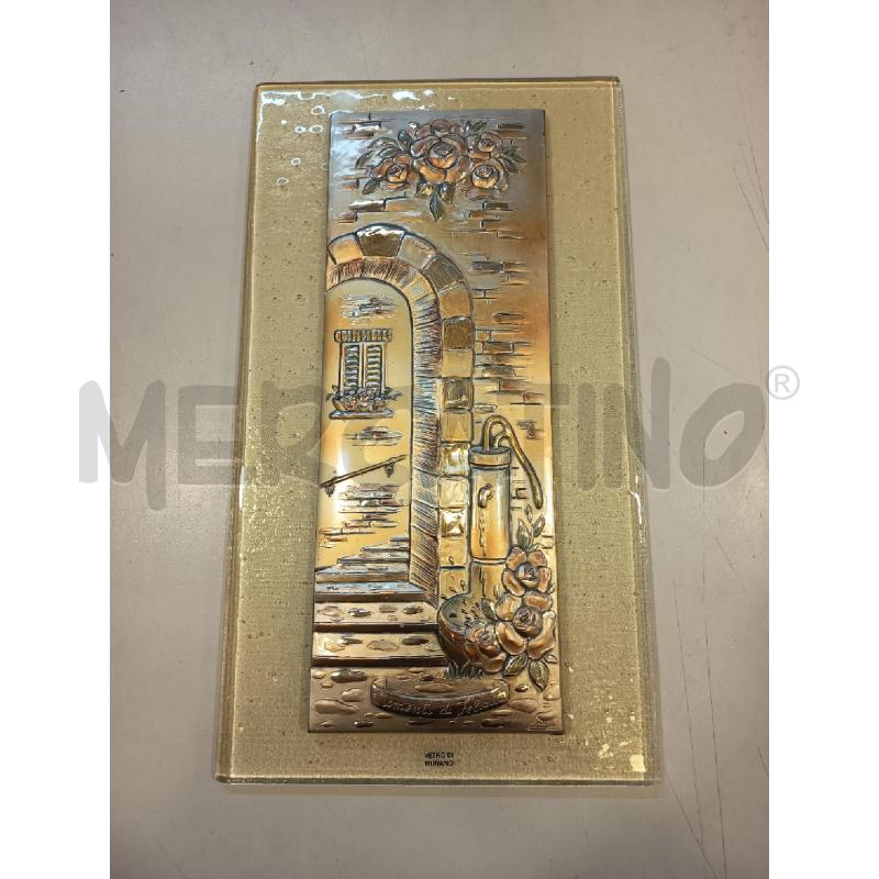 PLACCA VETRO DI MURANO GIALLO DIS PLACCATO ARF | Mercatino dell'Usato Roma rebibbia 1