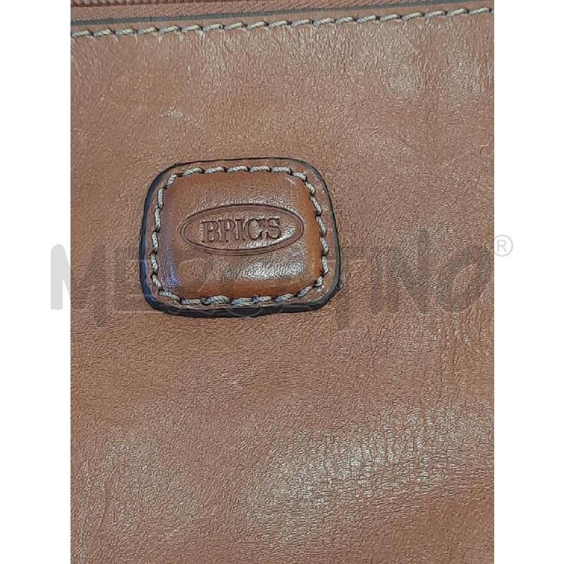 POCHETTE A MANO BRIC'S MARRONE VERA PELLE | Mercatino dell'Usato Roma rebibbia 2