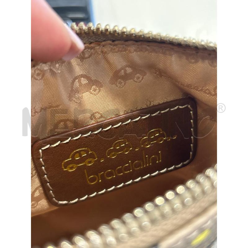 POCHETTE BRACCIALINI MARRONE STAMPA MACCHINE CLOWN | Mercatino dell'Usato Roma rebibbia 3