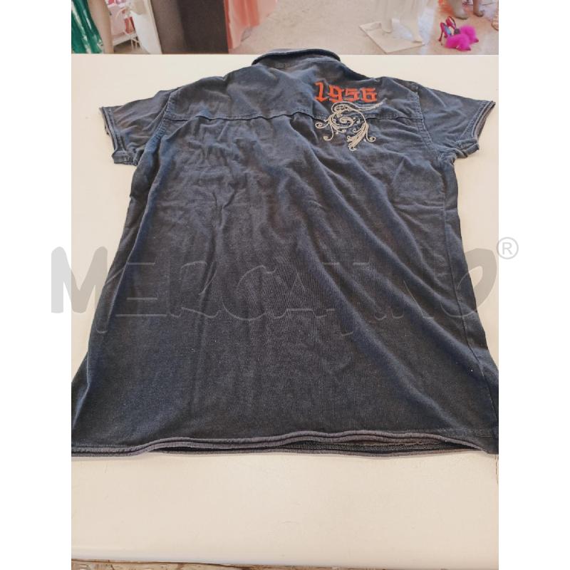 POLO DONNA DATCH BLU SCRITTE COLORATE | Mercatino dell'Usato Roma rebibbia 2