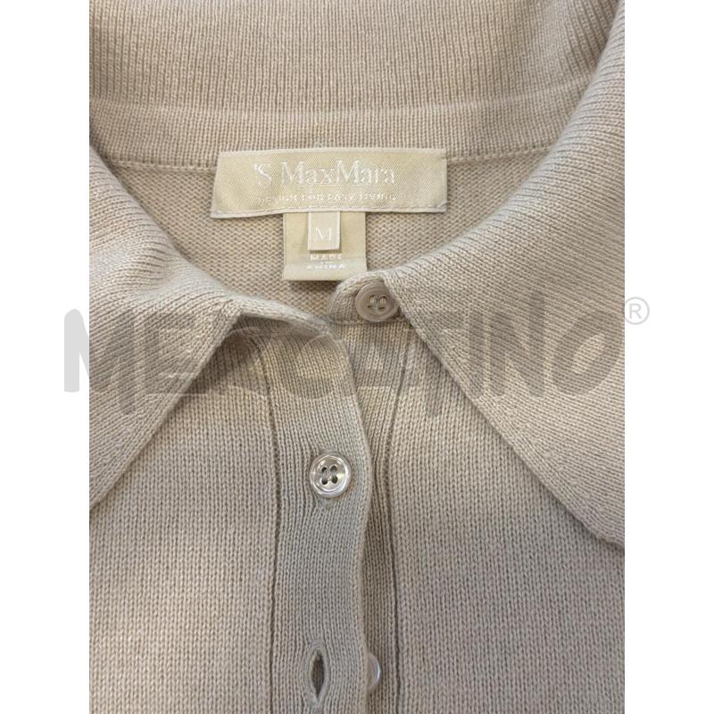 POLO DONNA MAX MARA BEIGE SETA CACHEMERE | Mercatino dell'Usato Roma rebibbia 2