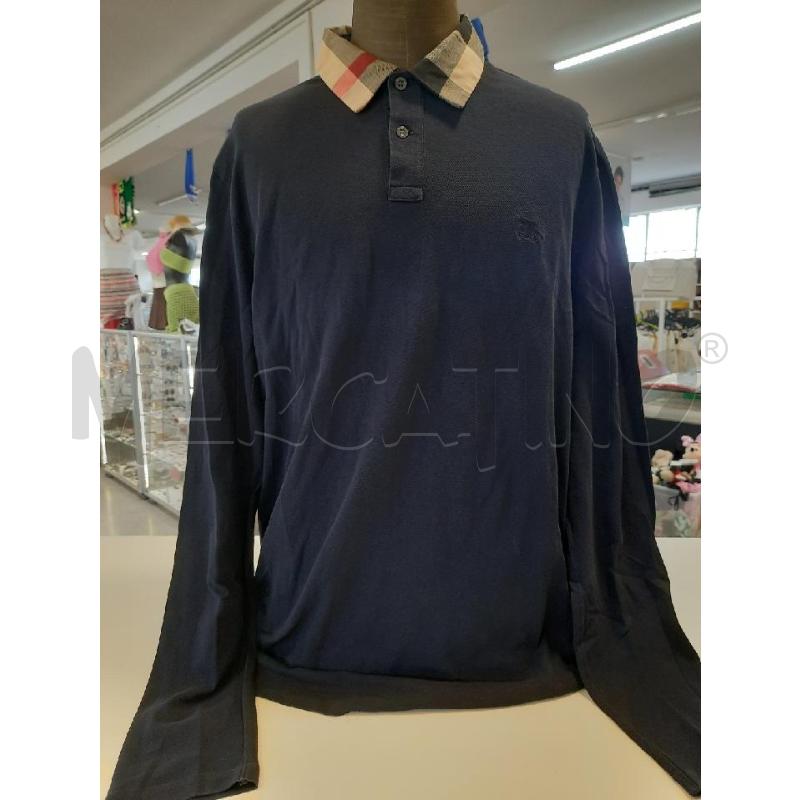 POLO UOMO BURBERRY BLU | Mercatino dell'Usato Roma rebibbia 1