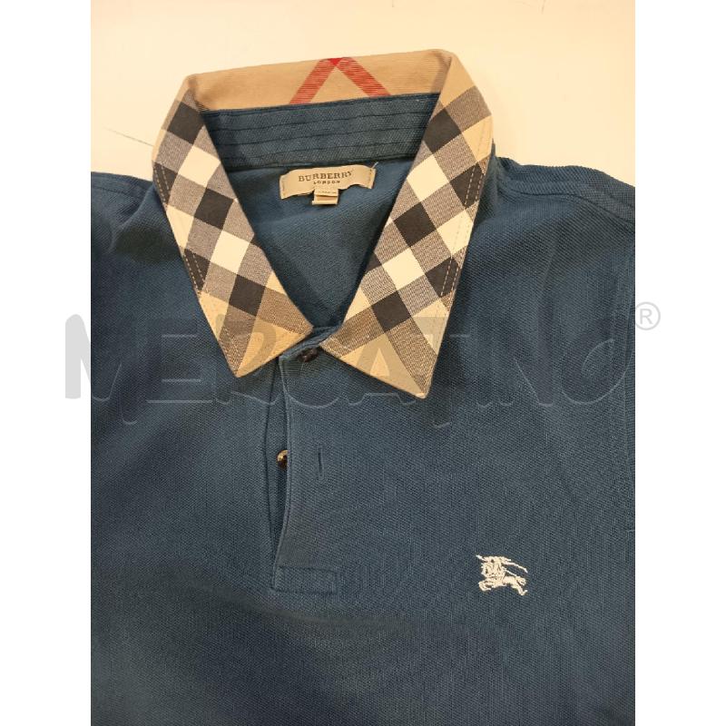 POLO UOMO BURBERRY COLOR PETROLIO | Mercatino dell'Usato Roma rebibbia 2