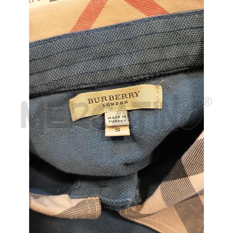 POLO UOMO BURBERRY COLOR PETROLIO | Mercatino dell'Usato Roma rebibbia 3