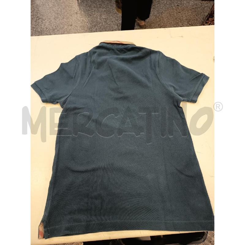 POLO UOMO BURBERRY COLOR PETROLIO | Mercatino dell'Usato Roma rebibbia 5