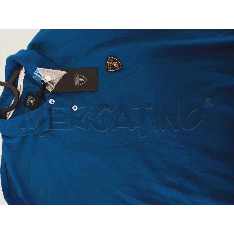 POLO UOMO LAMBORGHINI CELESTE CARTELLINATA | Mercatino dell'Usato Roma rebibbia 1