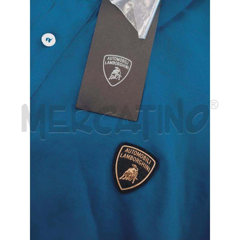 POLO UOMO LAMBORGHINI CELESTE CARTELLINATA | Mercatino dell'Usato Roma rebibbia 2