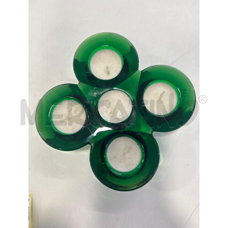 PORTA CANDELA HENRIETTE VETRO VERDE | Mercatino dell'Usato Roma rebibbia 2