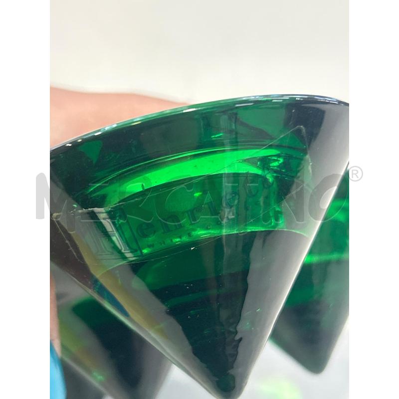 PORTA CANDELA HENRIETTE VETRO VERDE | Mercatino dell'Usato Roma rebibbia 3