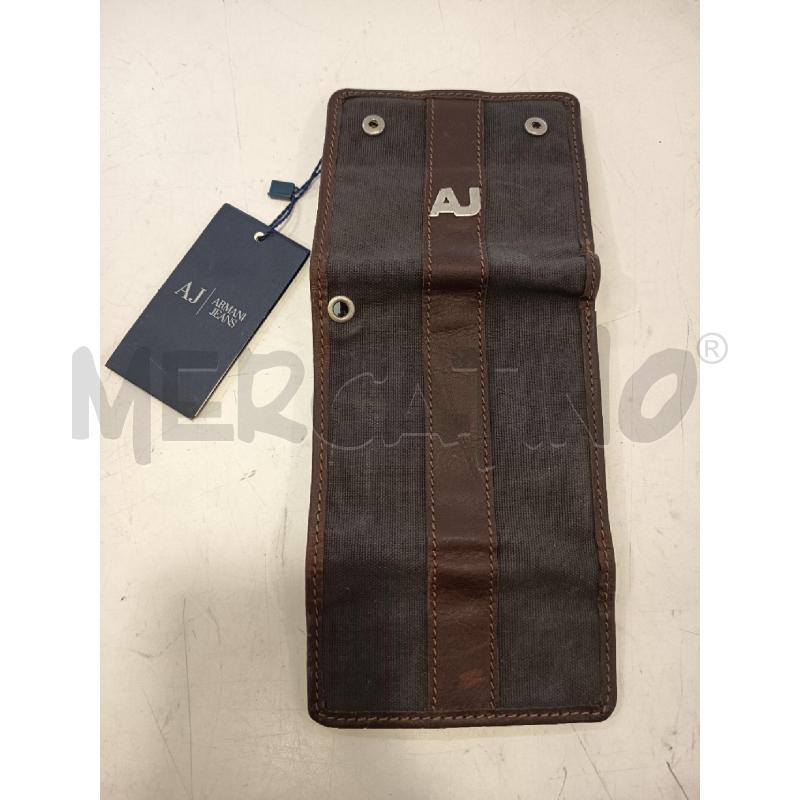 PORTA FOGLIO ARMANI JEANS JEANS MARRONE  | Mercatino dell'Usato Roma rebibbia 3