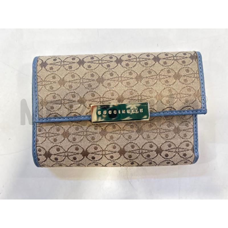 PORTA FOGLIO COCCINELLE MARRONE B AZZURRO | Mercatino dell'Usato Roma rebibbia 1