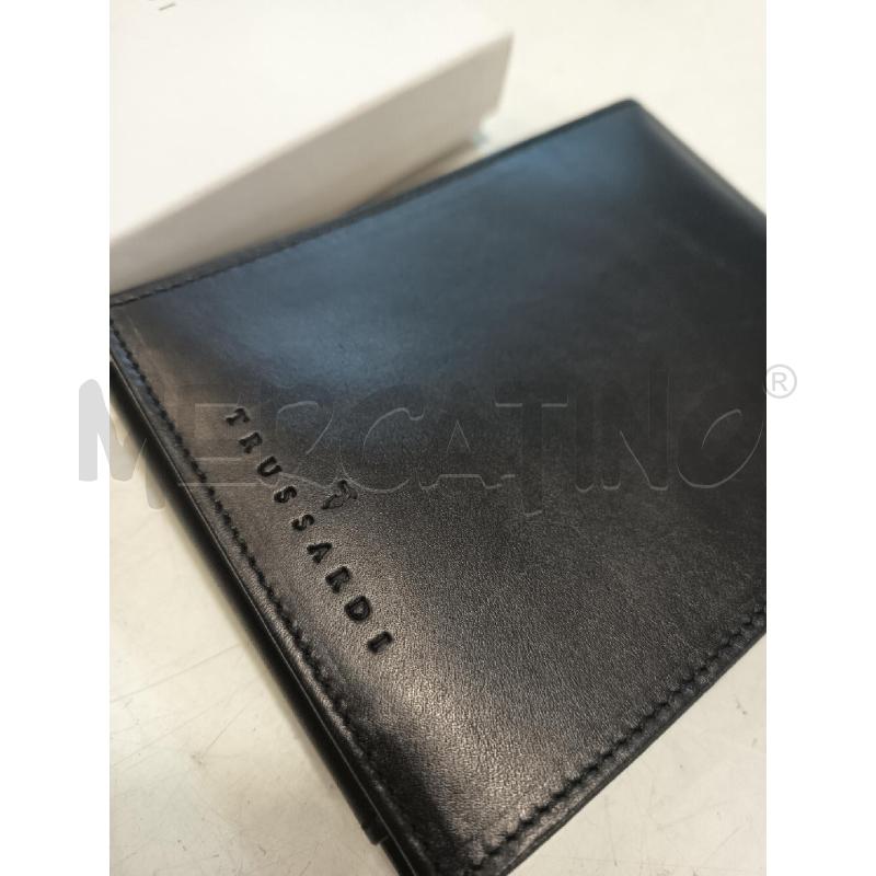 PORTA FOGLIO TRUSSARDI NERO DOPPIO SCOMPARTO | Mercatino dell'Usato Roma rebibbia 2