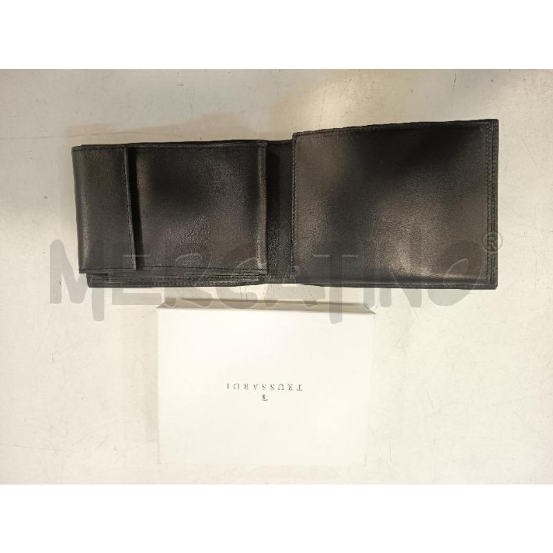PORTA FOGLIO TRUSSARDI NERO DOPPIO SCOMPARTO | Mercatino dell'Usato Roma rebibbia 3