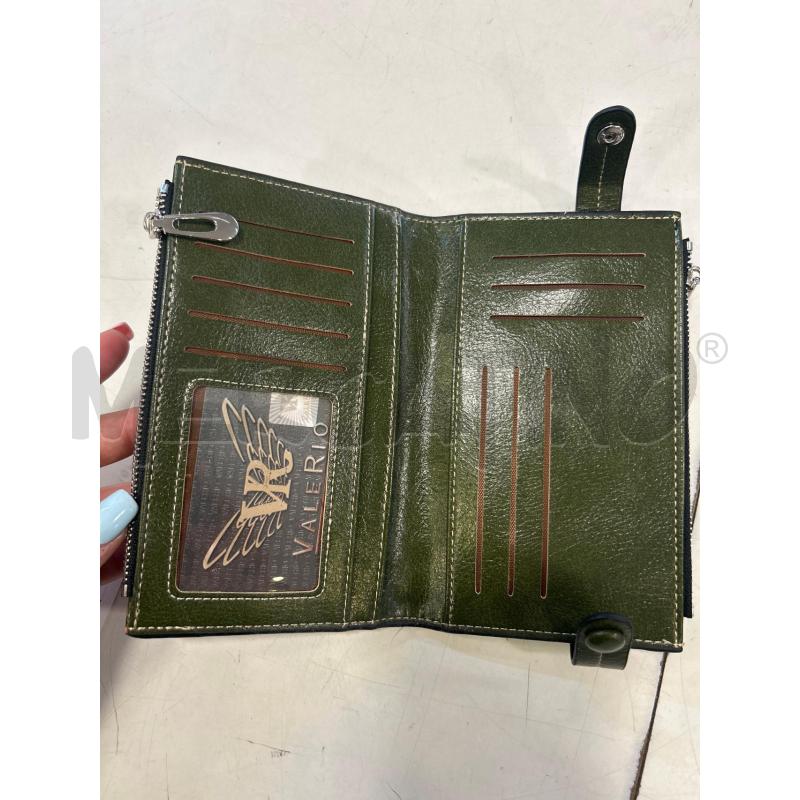 PORTA FOGLIO VERDE PELLE 2ZIP | Mercatino dell'Usato Roma rebibbia 2