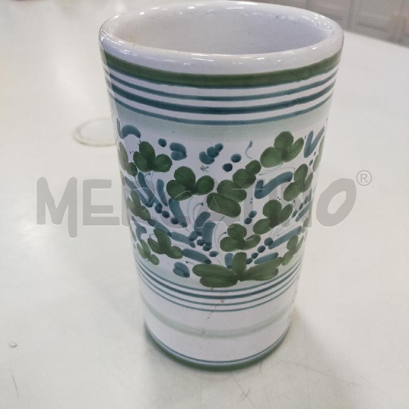 PORTA MESTOLI CERAM BLU VERDE MANCO DERUTA | Mercatino dell'Usato Roma rebibbia 1