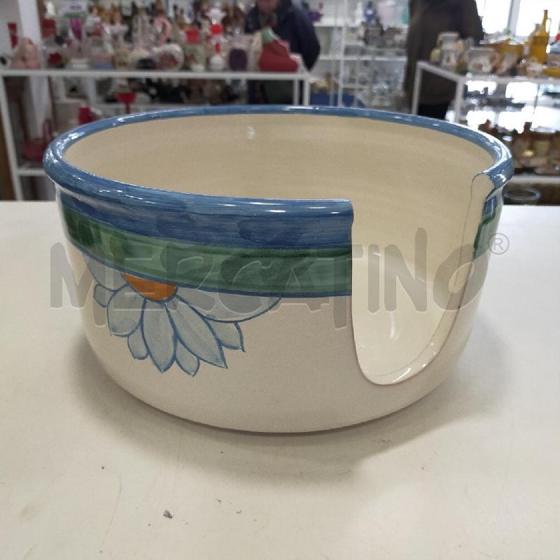 PORTA PIATTI CERAMICA B BLU VERDE | Mercatino dell'Usato Roma rebibbia 1