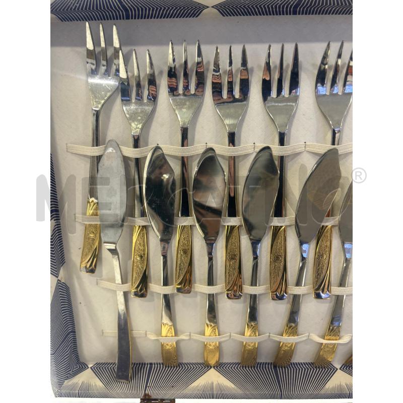 POSATE DA PESCE CROMO DOR 24PZ+2PORTATE+VASSOIO | Mercatino dell'Usato Roma rebibbia 2