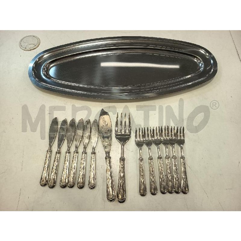 POSATE PESCE CROMO 12PZ+2PORTATE+VASSOIO | Mercatino dell'Usato Roma rebibbia 3