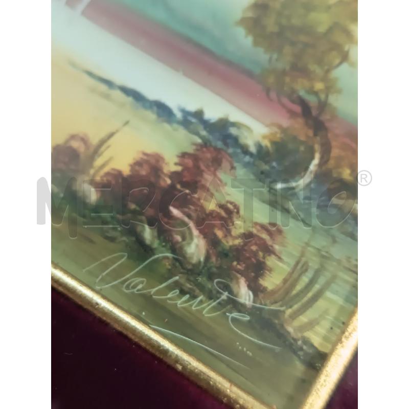 QUADRETTO PAESAGGIO ALBERI LAGO 32X19 | Mercatino dell'Usato Roma rebibbia 2