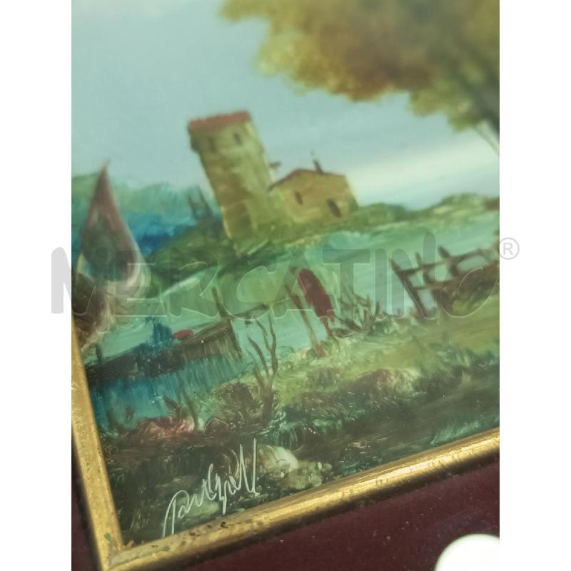 QUADRETTO VERTICALE ALBERO CASOLARE 23X33 | Mercatino dell'Usato Roma rebibbia 2