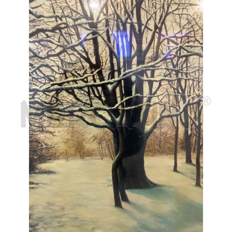 QUADRO ALBERI INNEVATI C DOR 126X105 | Mercatino dell'Usato Roma rebibbia 2