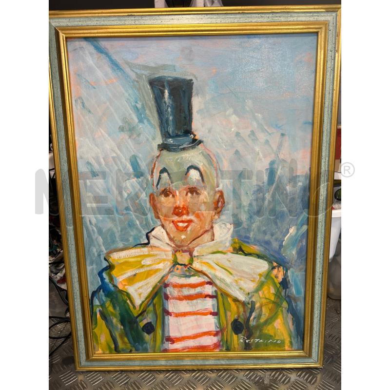 QUADRO CLOWN FIRMA RESTAINO C/DOR | Mercatino dell'Usato Roma rebibbia 1
