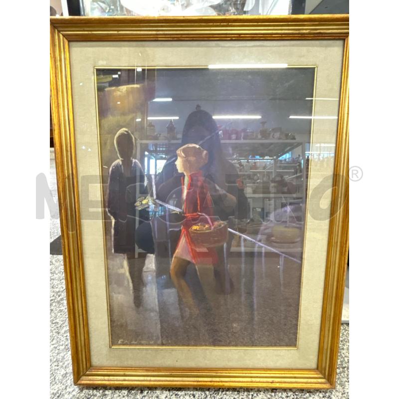 QUADRO LE FIORAIE FIRMA FANTUZZI CERTIFICATO RETRO 90X70 | Mercatino dell'Usato Roma rebibbia 1