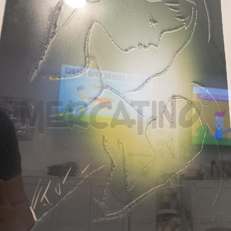 QUADRO MADONNA BAMBINO SFONDO GIALLO VERDE C CROMO 71X51 | Mercatino dell'Usato Roma rebibbia 2