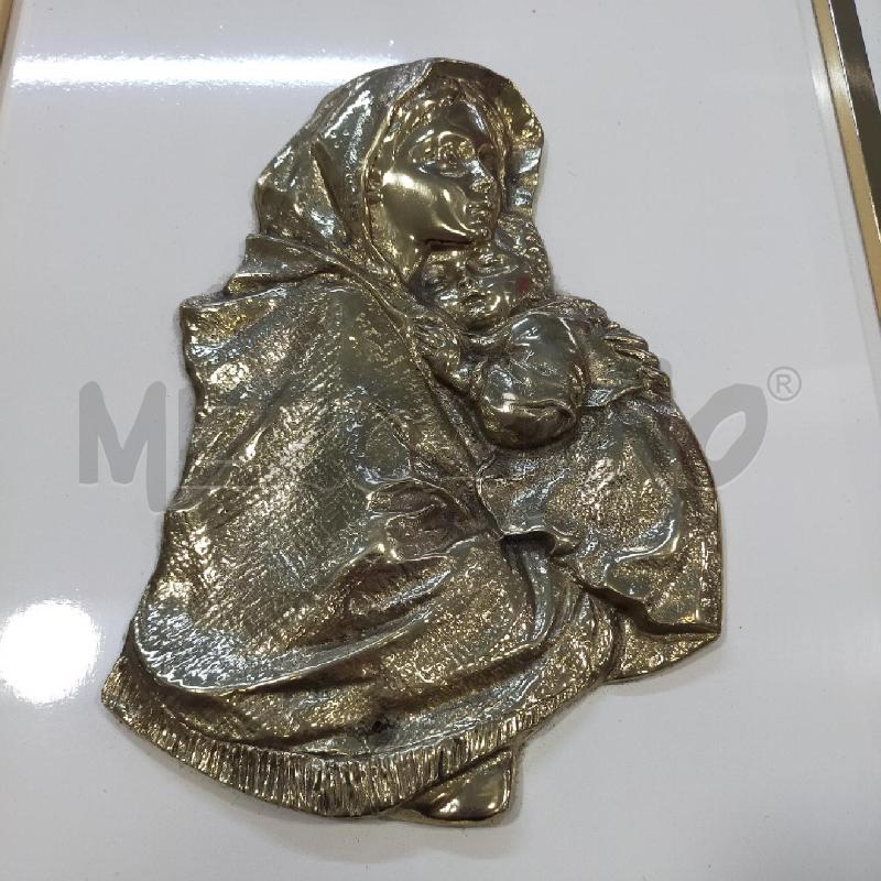 QUADRO RELIGIOSO BIANCO PLACCA RILIEVO DORATA | Mercatino dell'Usato Roma rebibbia 2
