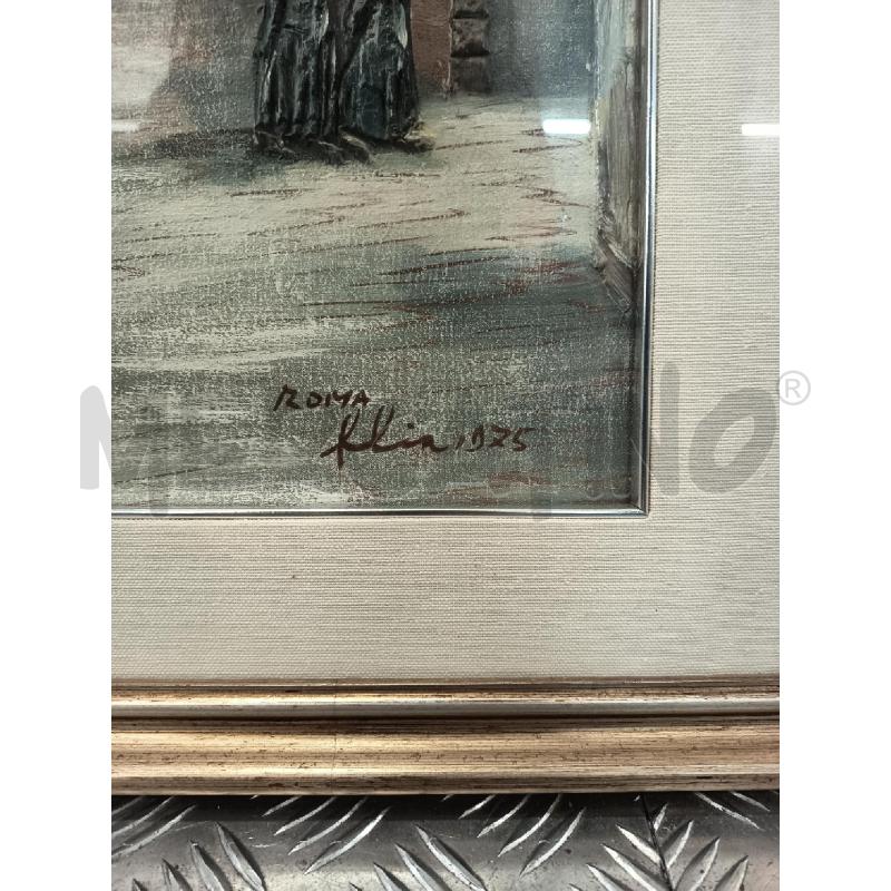 QUADRO VIA GIULIA RILIEVO C DOR 83X63 | Mercatino dell'Usato Roma rebibbia 3