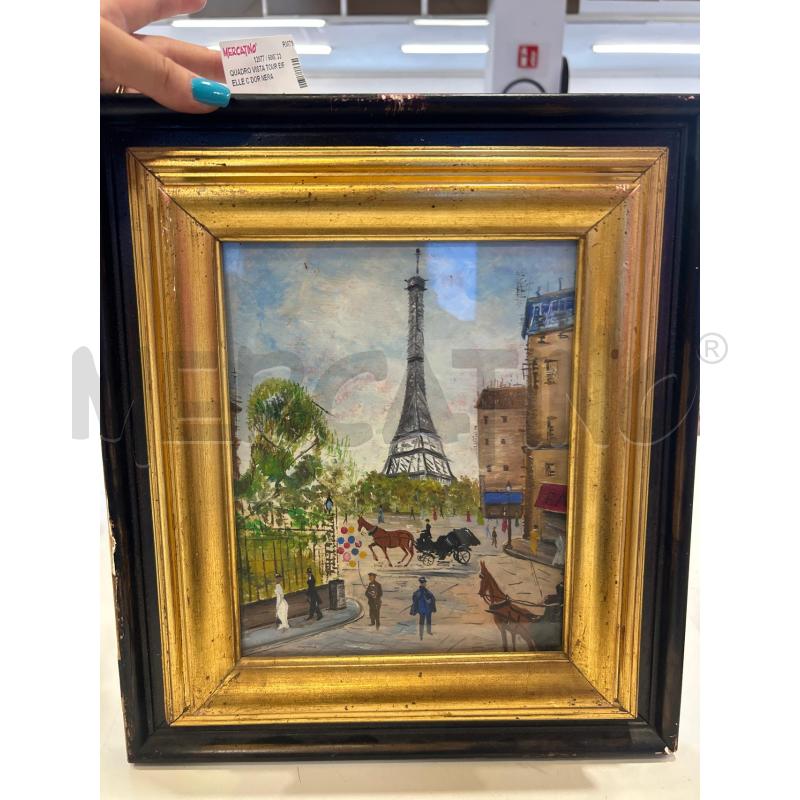 QUADRO VISTA TOUR EIFELLE C DOR NERA 34X38 | Mercatino dell'Usato Roma rebibbia 1