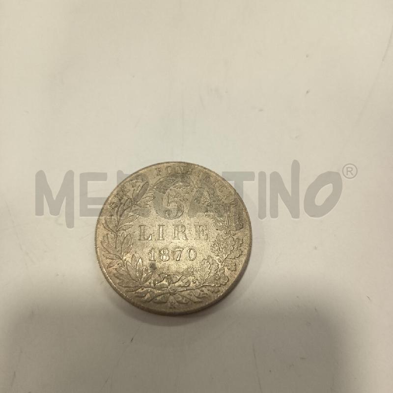 RIPROD MONETA 5 LIRE 1870 PIO IX | Mercatino dell'Usato Roma rebibbia 2