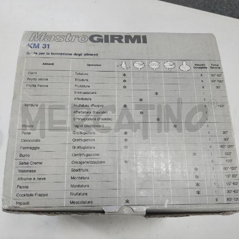 ROBOT CUCINA MAESTRO GIRMI KM31 | Mercatino dell'Usato Roma rebibbia 2