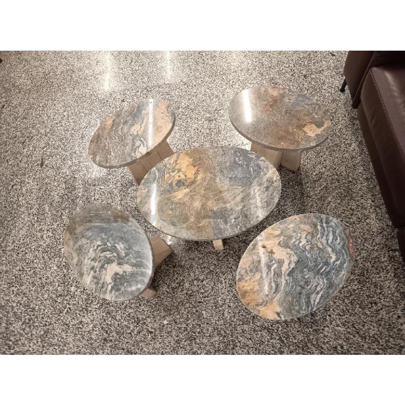 SALOTTINO MARMO OVALE 4PZ+TAVOLINO | Mercatino dell'Usato Roma rebibbia 1