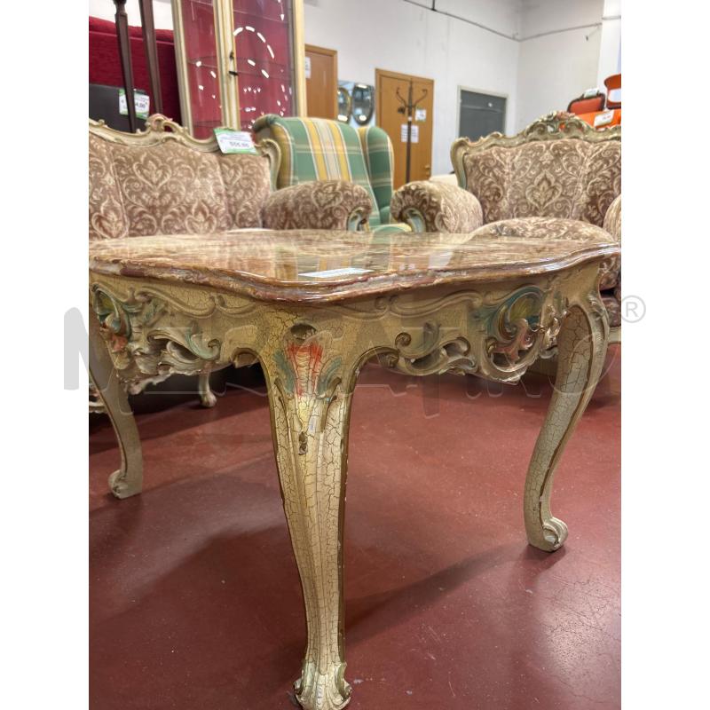 SALOTTINO STILE VENEZIANO DIVANO+2POLTRONE+TAVOLINO  | Mercatino dell'Usato Roma rebibbia 4
