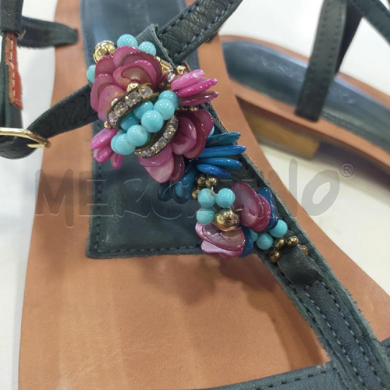 SANDALI DONNA POSITANO PIETRE COLORATE | Mercatino dell'Usato Roma rebibbia 2