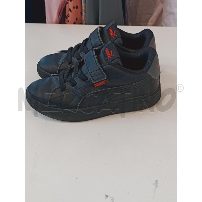 SCARPE BAMBINO PUMA NERE SCRITTA ROSSA | Mercatino dell'Usato Roma rebibbia 2