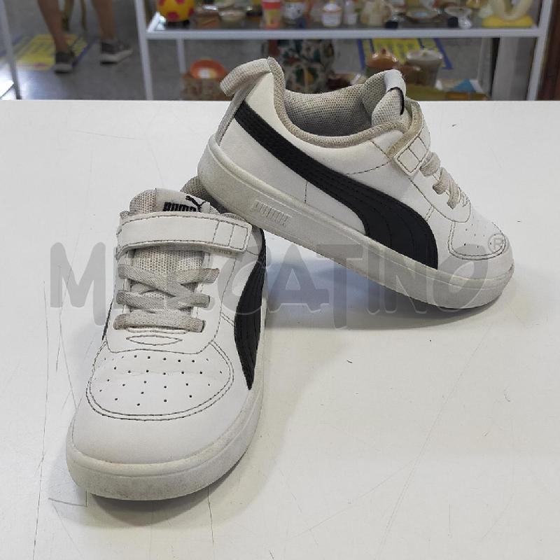 SCARPE BIMBO PUMA BIANCHE FASCIA NERA | Mercatino dell'Usato Roma rebibbia 3