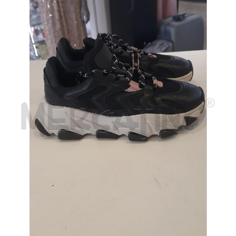 SCARPE DONNA ASH SNEAKER NERE ROSA | Mercatino dell'Usato Roma rebibbia 2