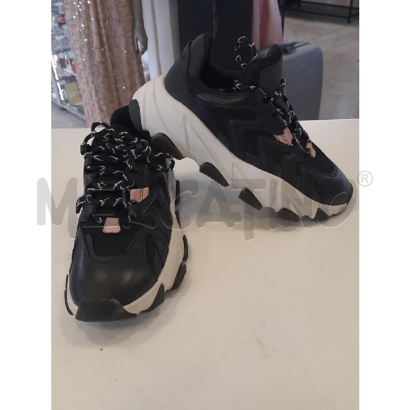 SCARPE DONNA ASH SNEAKER NERE ROSA | Mercatino dell'Usato Roma rebibbia 3