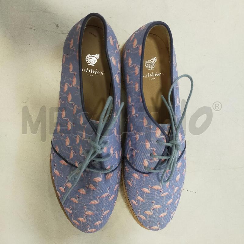 SCARPE DONNA BOBBIES TG36 CELESTE STAMPA FENICOTTERI | Mercatino dell'Usato Roma rebibbia 4