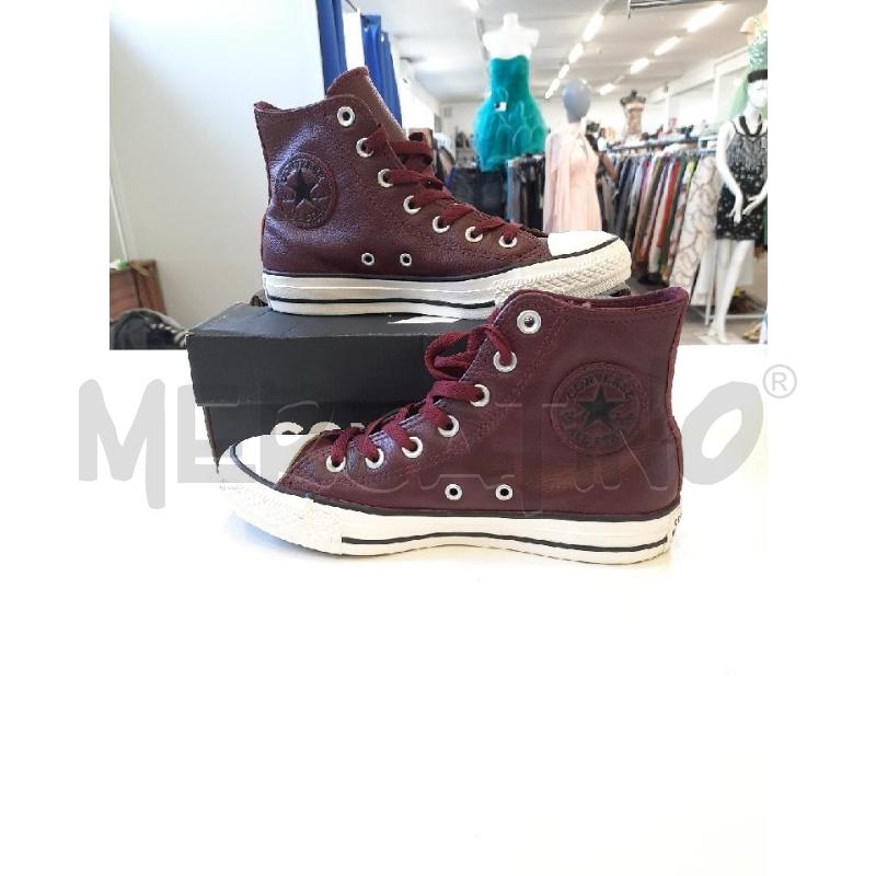 SCARPE DONNA CONVERSE PELLE BORDEAUX | Mercatino dell'Usato Roma rebibbia 3