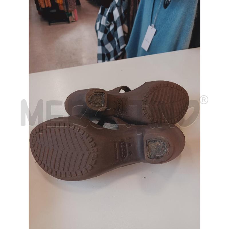 SCARPE DONNA CROCS MARRONE SCURO CHIARO | Mercatino dell'Usato Roma rebibbia 3