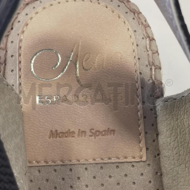 SCARPE DONNA ESPADRILLES AEDO STOFFA NERA  | Mercatino dell'Usato Roma rebibbia 2