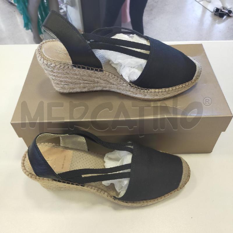 SCARPE DONNA ESPADRILLES AEDO STOFFA NERA  | Mercatino dell'Usato Roma rebibbia 3