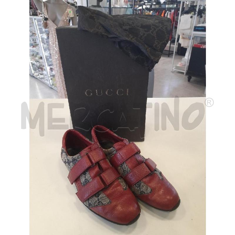 SCARPE DONNA GUCCI ROSSE MONOGRAM | Mercatino dell'Usato Roma rebibbia 1