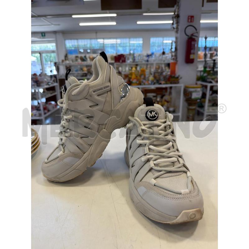 SCARPE DONNA MICHAEL KORS BIANCHE DET NERI  | Mercatino dell'Usato Roma rebibbia 1