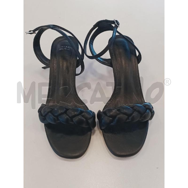 SCARPE DONNA MIRIADE NERE PELLE FASCIA TRECCIA | Mercatino dell'Usato Roma rebibbia 1
