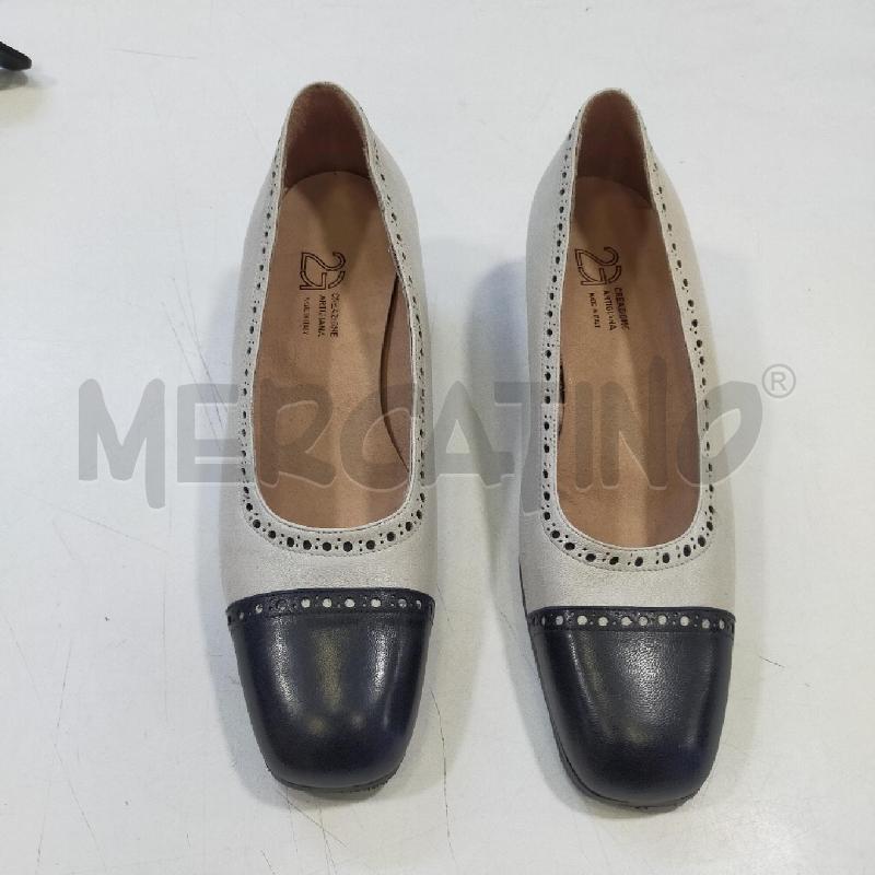 SCARPE DONNA PELLE NERE BIANCHE CREAZIONE CAMPANA  | Mercatino dell'Usato Roma rebibbia 1