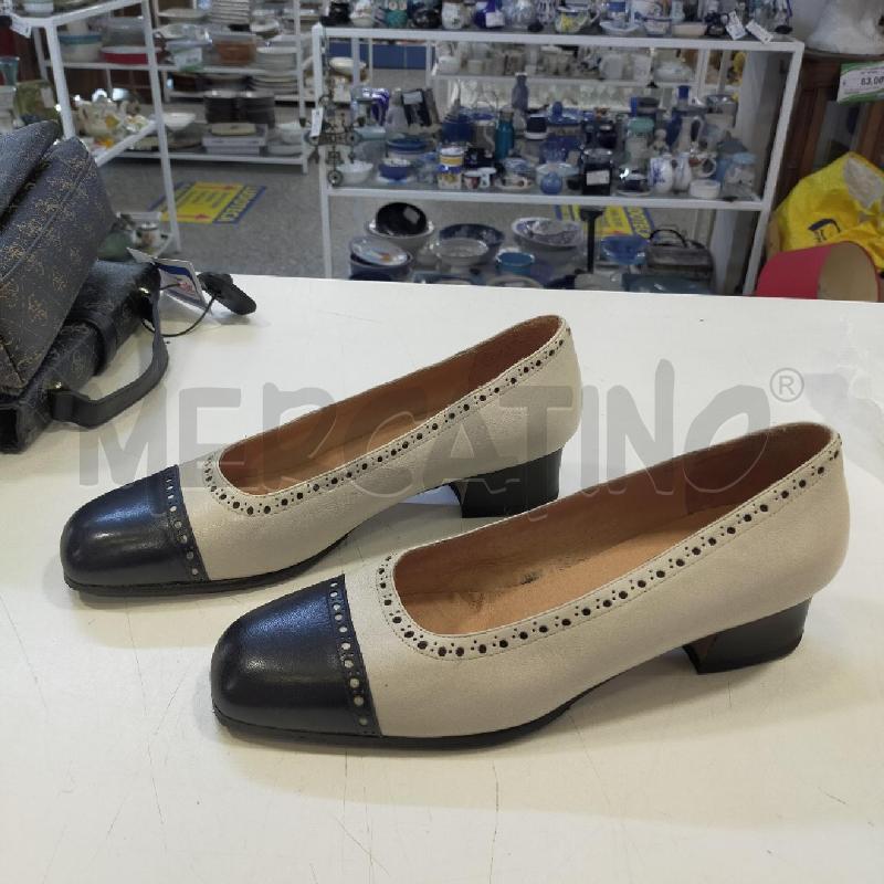 SCARPE DONNA PELLE NERE BIANCHE CREAZIONE CAMPANA  | Mercatino dell'Usato Roma rebibbia 2